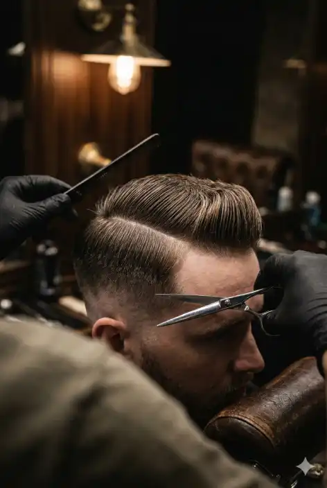 Klasyczne strzyżenie męskie - usługa premium